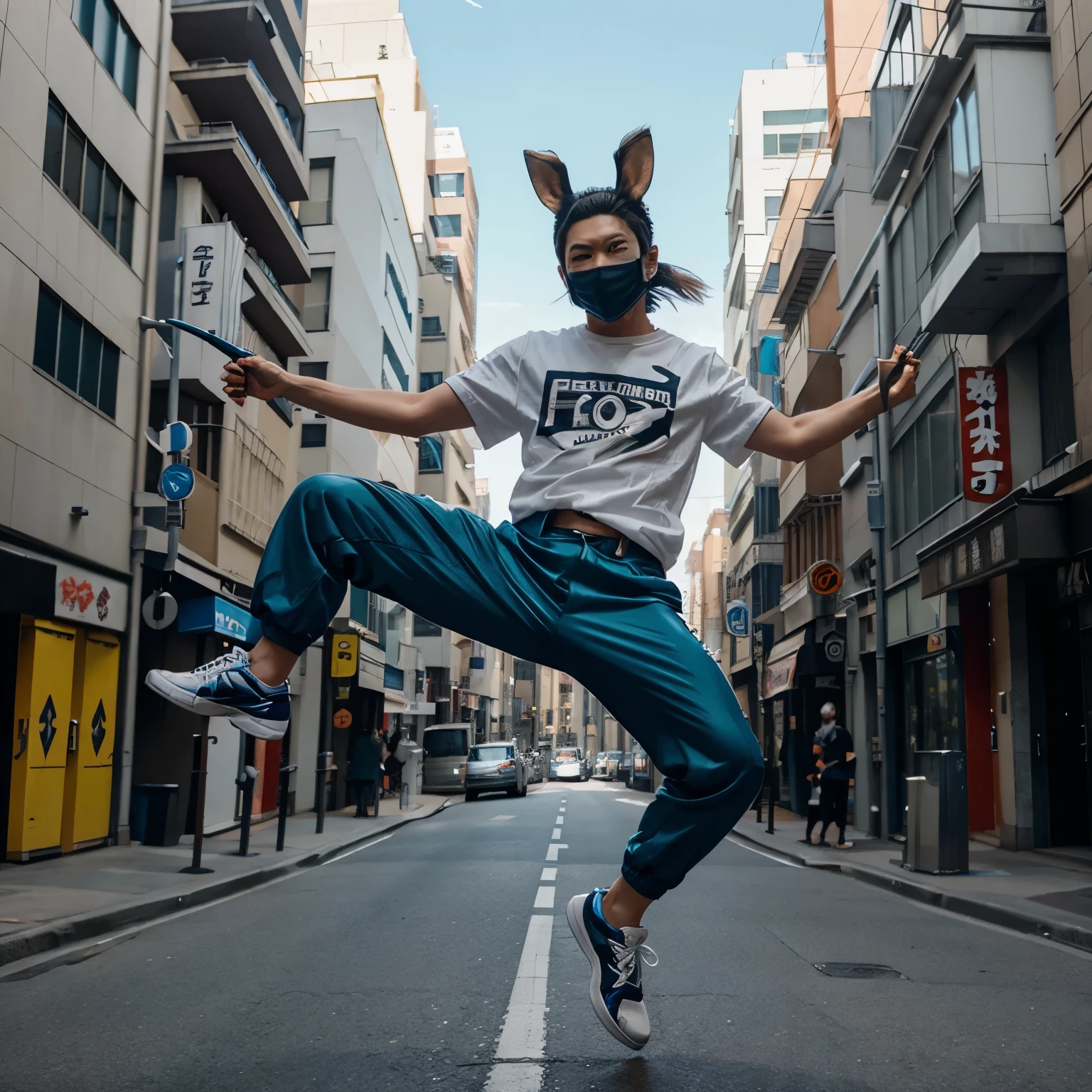 Hair takeshita Dori mask bioforge makeup Illusionist gel shirt thief pants Rabbit warrior shoe dunk master animation the power of the winds