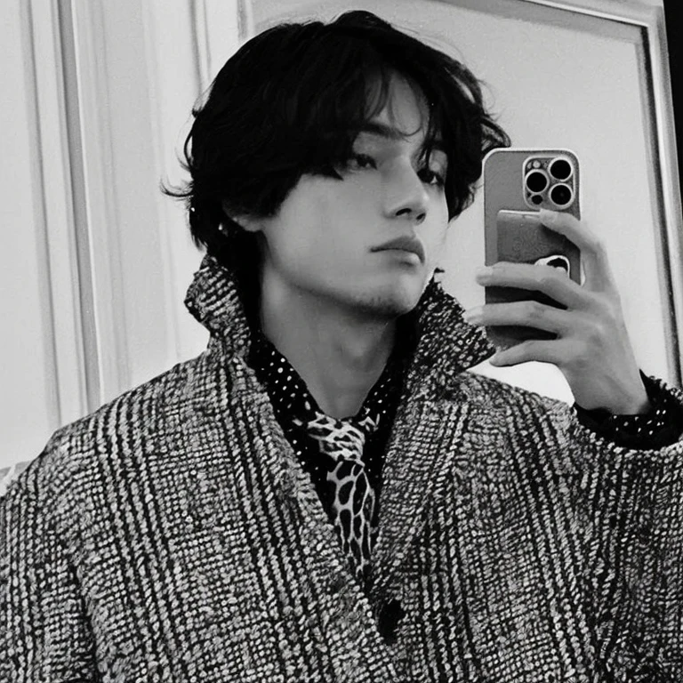 homem arafa tirando uma selfie no espelho com um celular, Jungkook, hyung tae, foto do instagram, taken at the beginning of 2020, taejune kim, Yoongi de cabelo preto, Fotografia selfie 8k, lv, filmado no iphone 1 3 pro max, eu mesmo, Jimin, ele tem cerca de 20 anos, ele tem cerca de 2 0 anos