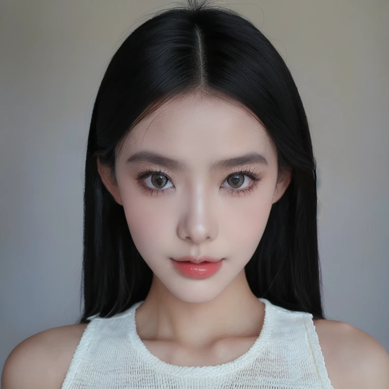 (realistic、masterpiece、Best Quality、8K、highres、high resolution:1.3)、1 girl、pale white skin、looking at viewers、super fine face and eyes、upper body、