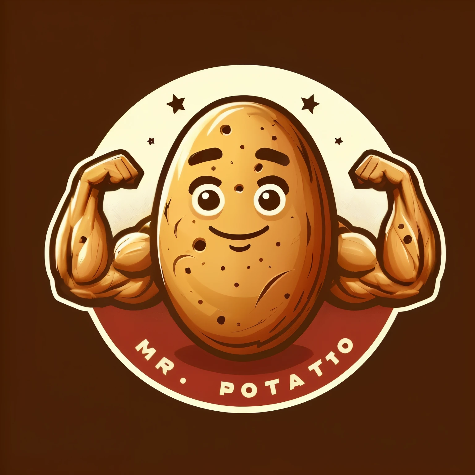 a close up of a cartoon batata with a muscular face, peter dutton as a batata, mascot illustration, muscular character, a muscular, batata, inspirado em Patrick Brown, muscular!!, muscular!, the rock is a batata alarm clock, chris pratt as a batata chip, senhor universo, batata skin, cartoon style illustration, muscular!!!, mascote do cereal, design de adesivo de telegrama
