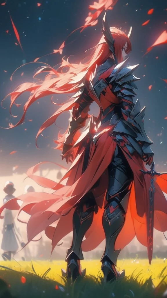 (masterpiece), (best quality), (high uqality), (8k), girl, (full-body), dragon armor, intricate details, red glow, short shilver hair, back messy hair, detailed hair strands, light blue eyes, dominance expression, walking in lesser caotic place as she rule the world, fire background, and dragons in the night sky, fierce aura, (high quality ilumination)
