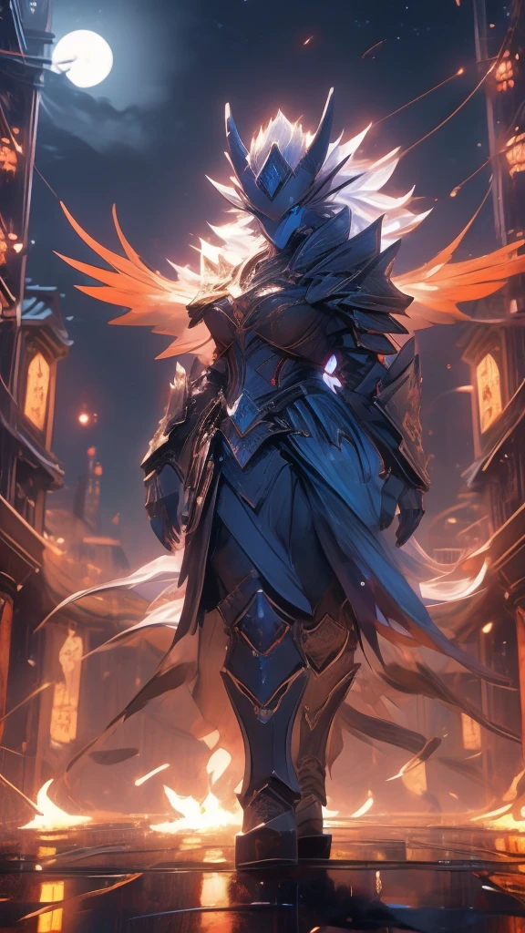 (masterpiece), (best quality), (high uqality), (8k), girl, (full-body), dragon armor, intricate details, red glow, short shilver hair, back messy hair, detailed hair strands, light blue eyes, dominance expression, walking in lesser caotic place as she rule the world, fire background, and dragons in the night sky, fierce aura, (high quality ilumination)
