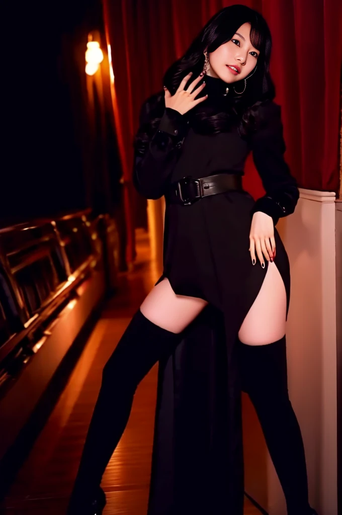Attractive beauty、Evil女性幹部、Night City、Move your spirit、The darkness、Attractions、brainwashing、brainwashing装置、Evil堕落、Evil、darkness、Black eyeshadow、Black Pantyhose、Black Stockings、dress、dark