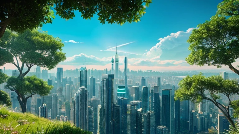 Realistic natural scenery Cyber City