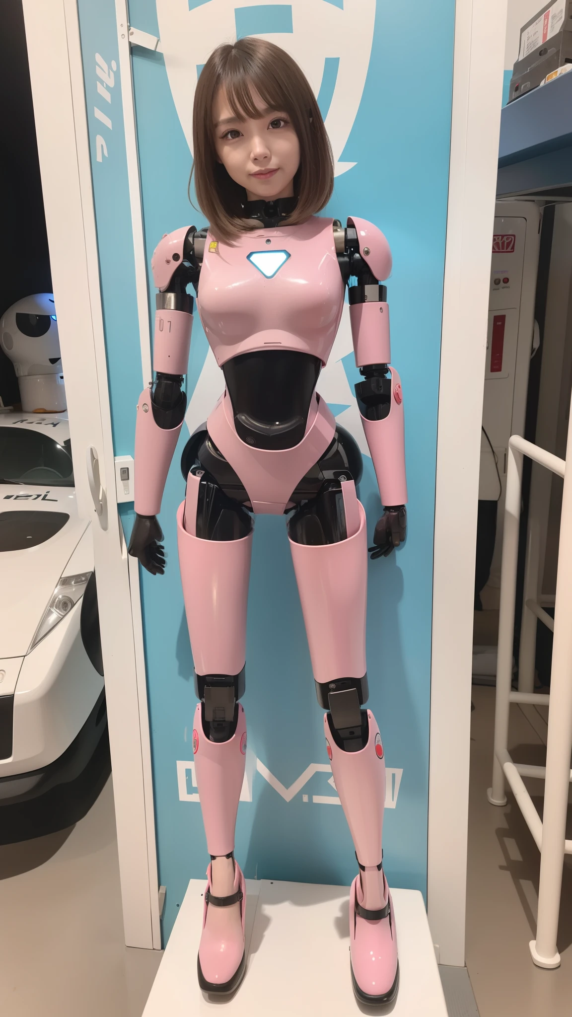 white protective cover maid by FRP, voltage meter cover, operation switch, robot