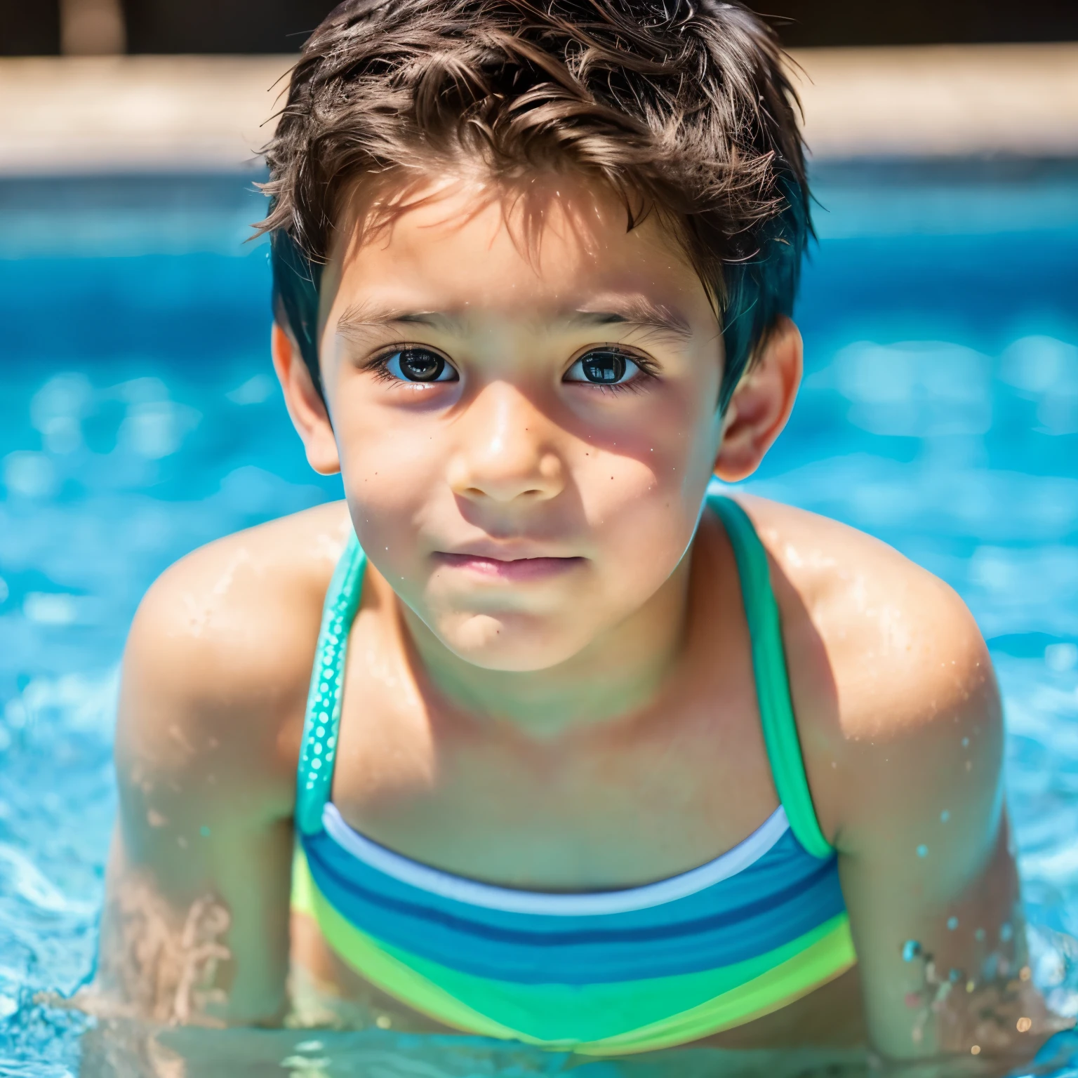 10 year old boy,Swimwear,Handsome,Big eyes,