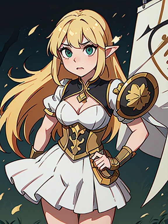 ((a beautiful fantasy empress)), a blonde Elve warrior with emerald green eyes, holding a sword and a sword, alluring Elfe Prinzes, Elfenkrieger, Weibliche Elfe, Elfe Prinzessin, Elf girl, elf rogue, Nissa Genesis Magier, rogue anime girl, a beautiful fantasy empress, cushart krenz key art feminine, blonde anime girl with long hair, beautiful, extrem hoher Detailreichtum, beautiful seductive anime woman, cute anime waifu, beautiful and elegant elf queen, young fairy queen, epische exquisite Charakterkunst, very stylish fantasy armor, Fantasy-Charakter art, Aus Lineage 2, Kriegerin, Female armor, Fantasy-Charakter, schwere white and gold armor, Portrait Anime Girl, anime visual of a cute girl, erstellt mit Anime Painter Studio, Anime style portrait,a woman in armor with a sword and a sword in her hand, shadowverse style, Armor Girl, she holds a sword, hochdetailliertes offizielles Kunstwerk, razor-sharp RPG portrait, im Wald, inspiriert von Li Chevalier, shadowverse, royal elegant pose, white and gold armor, epische Geschichte