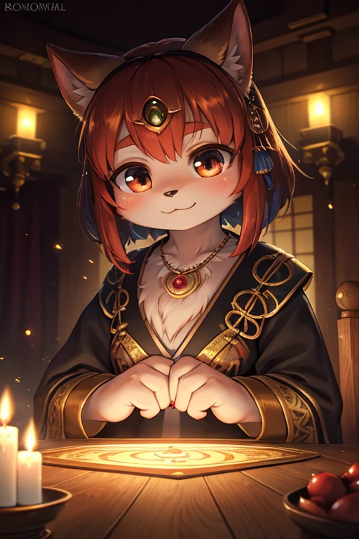 Unrealistic Perspective , dynamic angle , dynamic model action , realistic hairy fur , round face , moist round eyes , Swollen cheeks , hair ties , Short stature ,
最high quality, masterpiece, High Resolution, 1 female, Age 35, Japanese, Western style fortune teller costume, hair ornaments, necklace, jewelry, Beautiful Face, Gentle smile, On top of that_body, Tyndall effect, Realistic, Fortune Telling Room, Candles on the table, Tarot Cards, Rim Light, Two-tone lighting, (High resolutionの肌:1.2), 8K Ultra HD, Digital SLR, Soft lighting, high quality, Volumetric lighting, Frank, photograph, High resolution, 4K, 8k, Bokeh