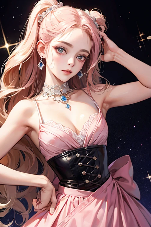 Diana's Jewel Charm is shaped like a house; it is a large black diamond with pink ornated swirls on its sides. It has a pink fence at the bottom, decorated with small black diamonds. SPARKLE; GLITTER
