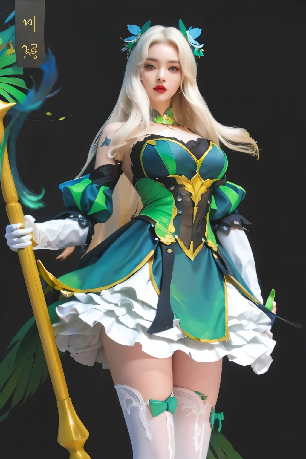 a close up of a woman, beautiful, detailed, hourglass body, korean, red lips, realistic, high detailed