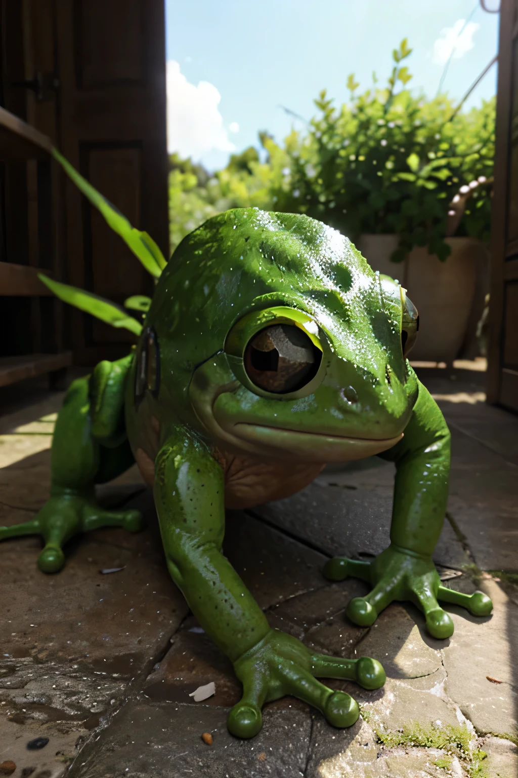 UNE GRENOUILLE 3D DEBOUT