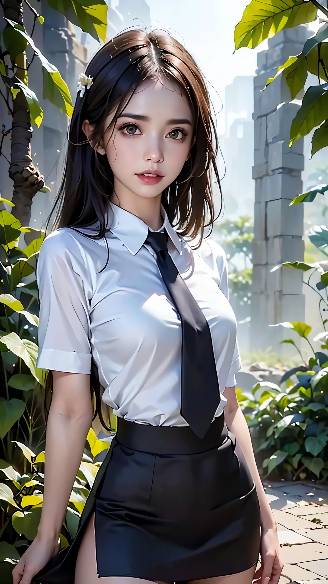score_9, score_8_up, score_8,
JanePorterXLP,
solo, 1girl, sexy girl, red lipstick, posing cute, dynamic sexy pose, small perfect round breasts, lose sun dress,(student-uniform, neckties, shirtsleeves:1.4 ), (miniskirt corto amarillo :1.4), (top ajustado white :1.4), submissive look on face,(Detalles de la cara: 1.5, ojos azules brillantes, hermoso rostro, ojos bonitos, Contorno del iris, labios delgados: 1.5, Thin, sharp pale eyebrows, Long, dark eyelashes, double tabs), very sexy, very cute, at sunset, volumetric lighting, cinematic lighting , (fit body), (JanePorter:1.4),( JanePorter V2.1),( de la serie de Tarzan) , (jungle background Africa big leaves :1.4), (brown hair up), (vestido de princesa amarillo de Disney :1.4),( Jane Porter:1.4), (dynamic cowboy pose), (ropa rasgado mostrando panties :1.4), (perfect anatomy :1.4), (hojas grandes silvestres :1.4), (vestido corto con estampado de flores :1.4),( dedos hermosos detailed :1.4), colores brillantes,( cinematic lighting),