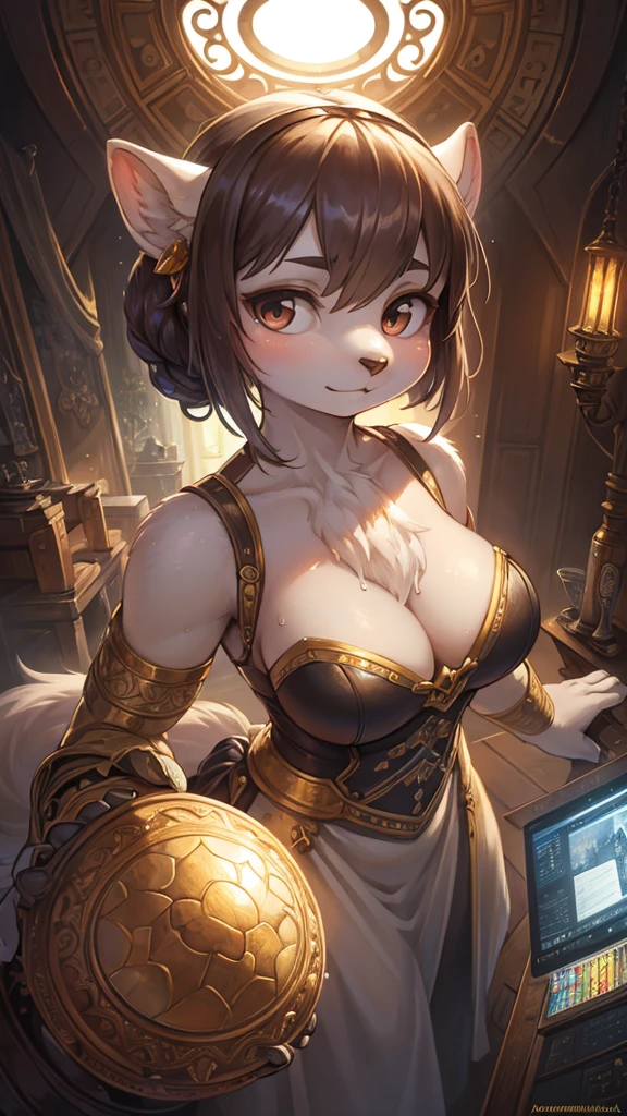 Unrealistic Perspective , dynamic angle , dynamic model action , realistic hairy fur , round face , moist round eyes , Swollen cheeks , hair ties , Short stature ,
woman face, woman, A strong, cybernetically enhanced young engineer, Complex, elegant, Very detailed, Digital Painting, Art Station, Concept art, Smooth, Sharp focus, figure, art:H.R. Giger、Greg Rutkowski、Alphonse Mucha, Beautiful and dramatic lighting