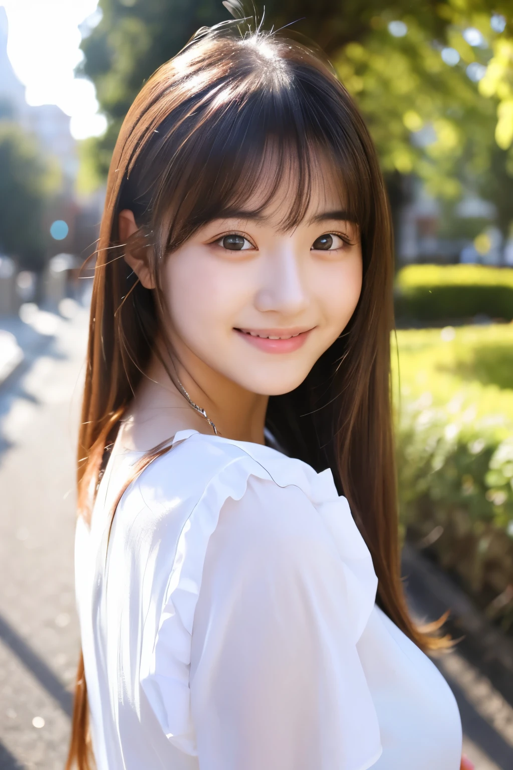 21 years old、smile、Beautiful eyes、shine、