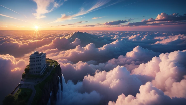 sea of clouds、Light、crepuscular rays