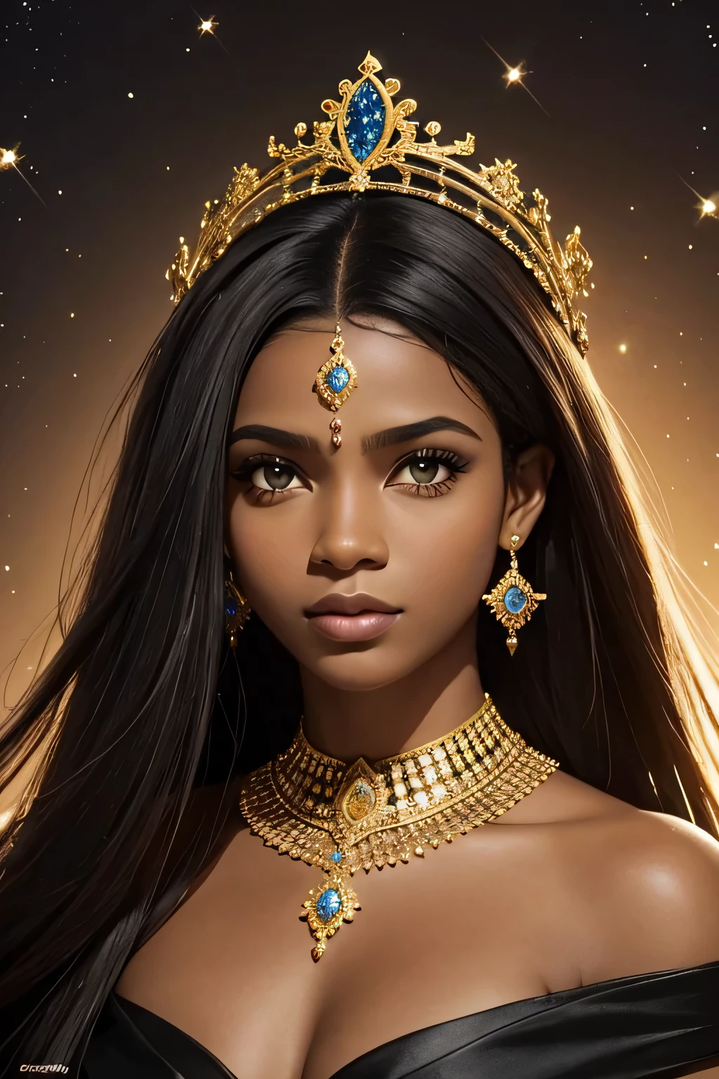 Tua pele negra, teus cabelos prateados, as sardas em teu rosto com formato de pequenas estrelas, your amber eyes