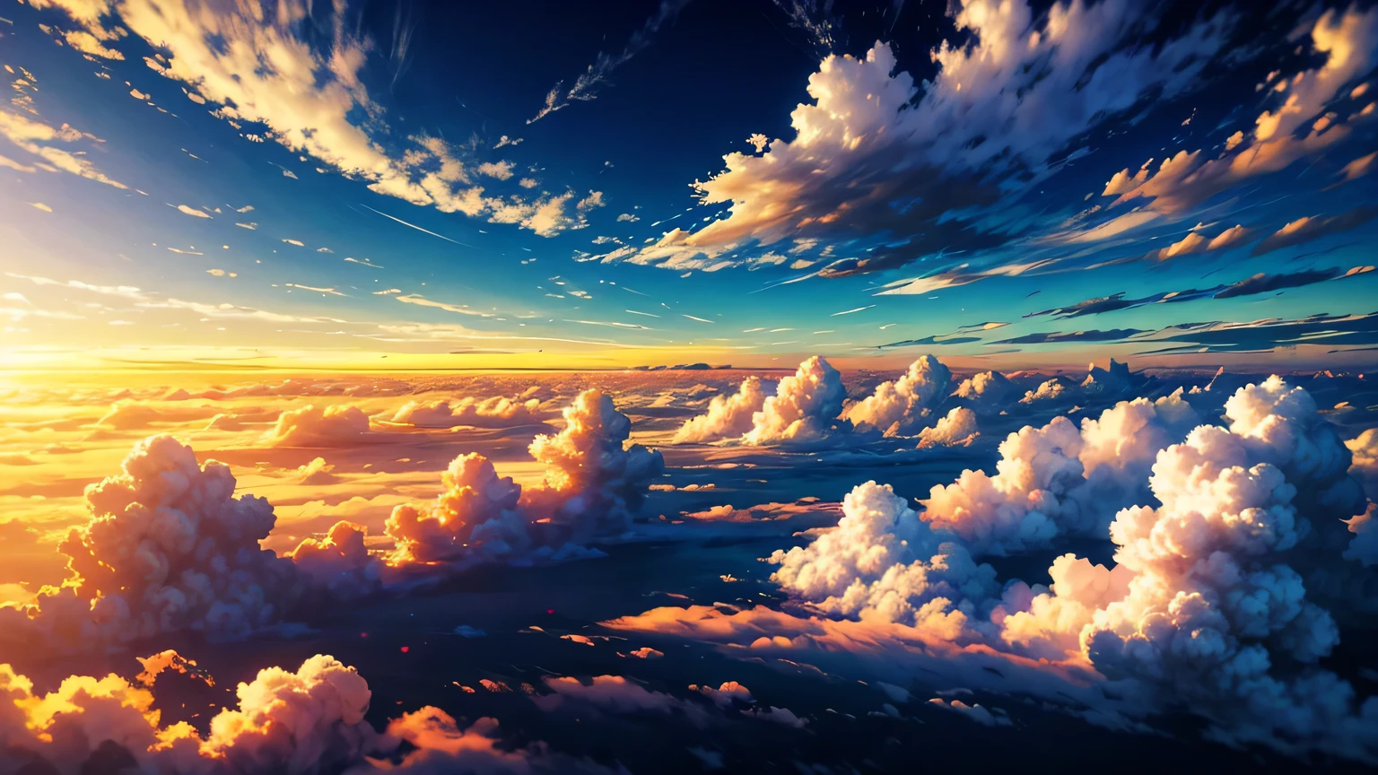 Sea of Clouds,Sky,Shining Gold