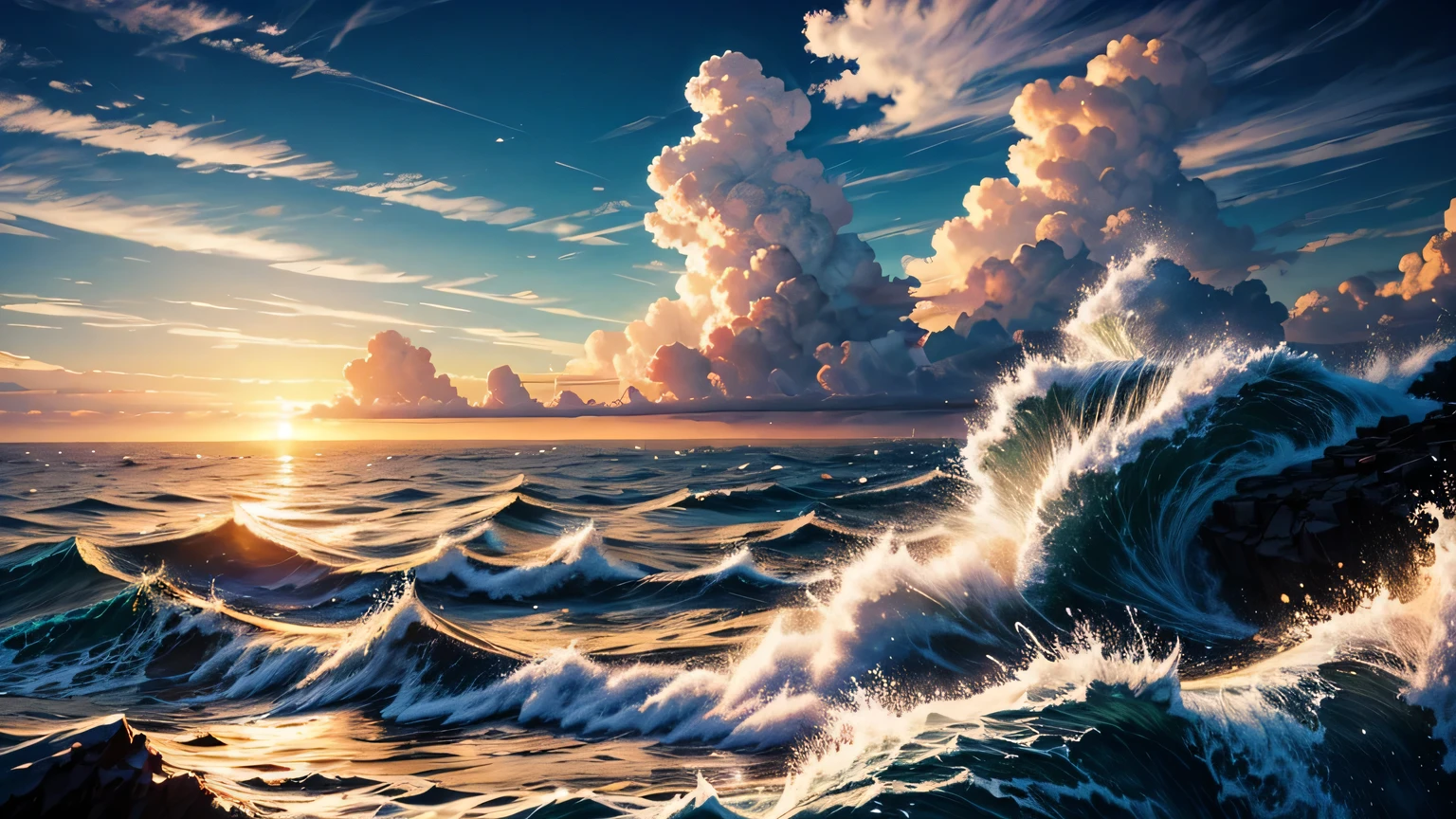 Sea of Clouds,Sea,Shining Gold
