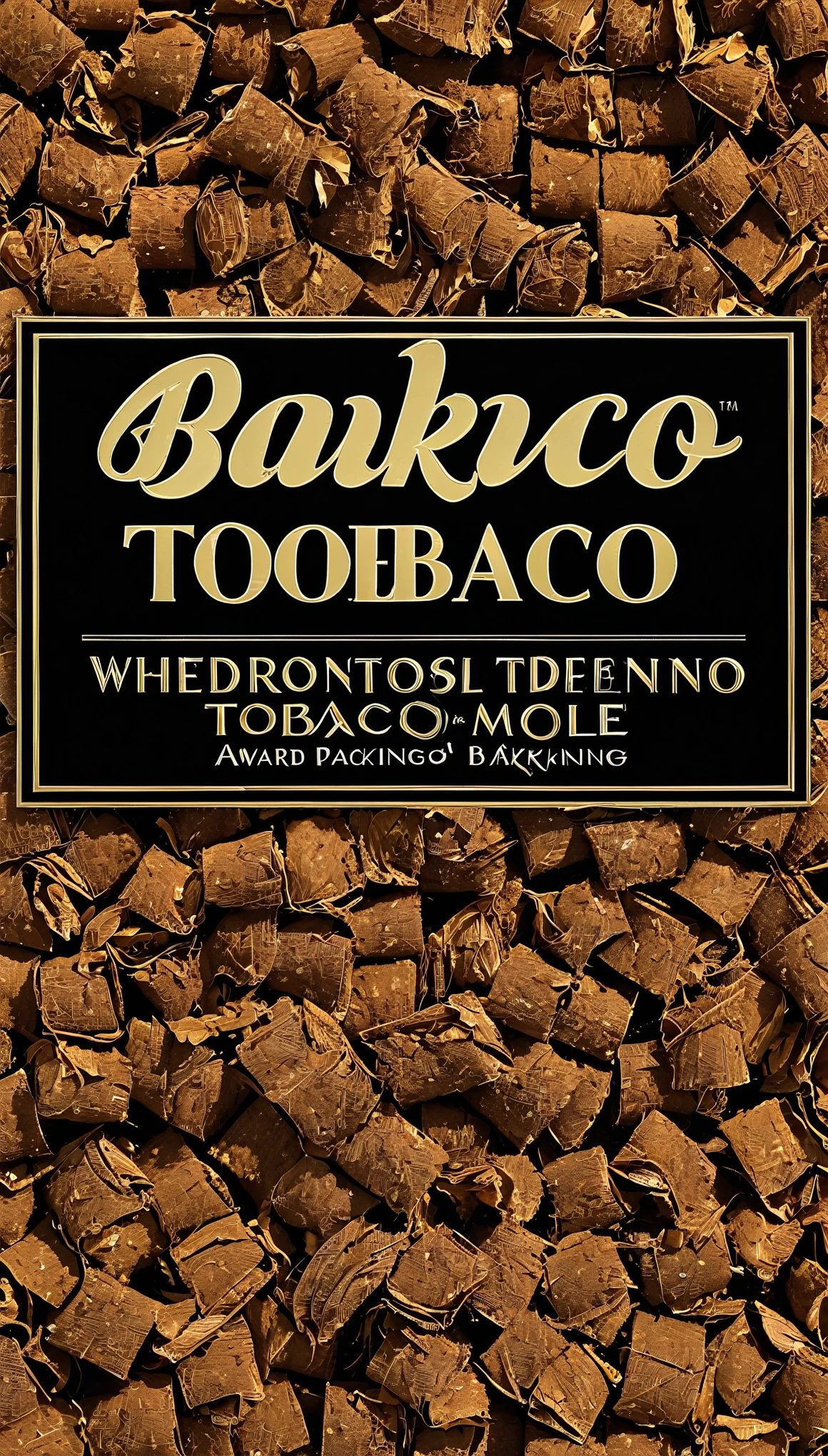 magazine cover, advertising photos of stunning professionally rolled Tobacco from award winning Bako Mole packaging