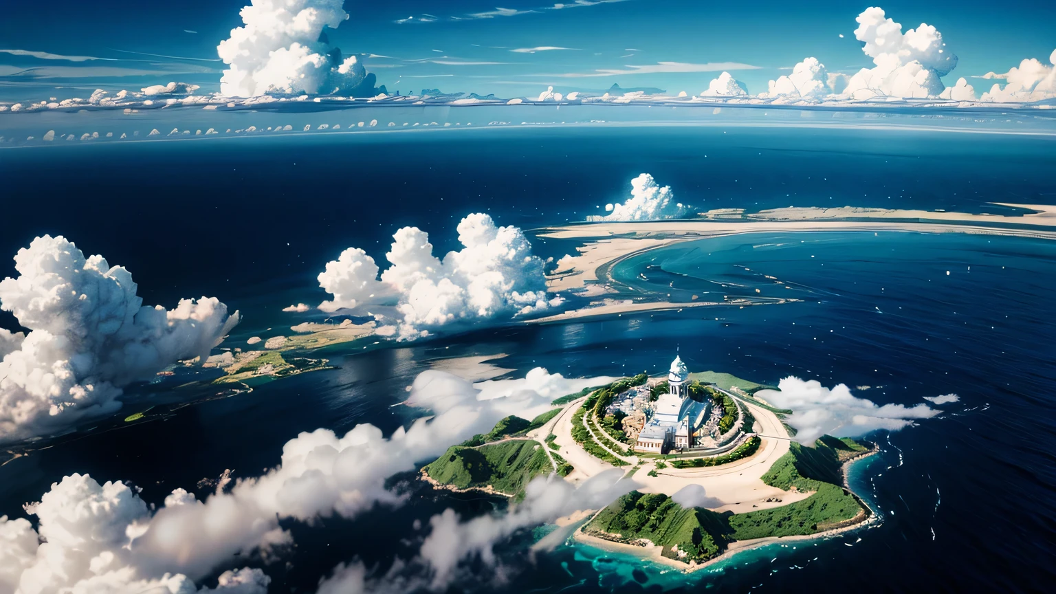 Sea of Clouds,Small Island,Shining Gold