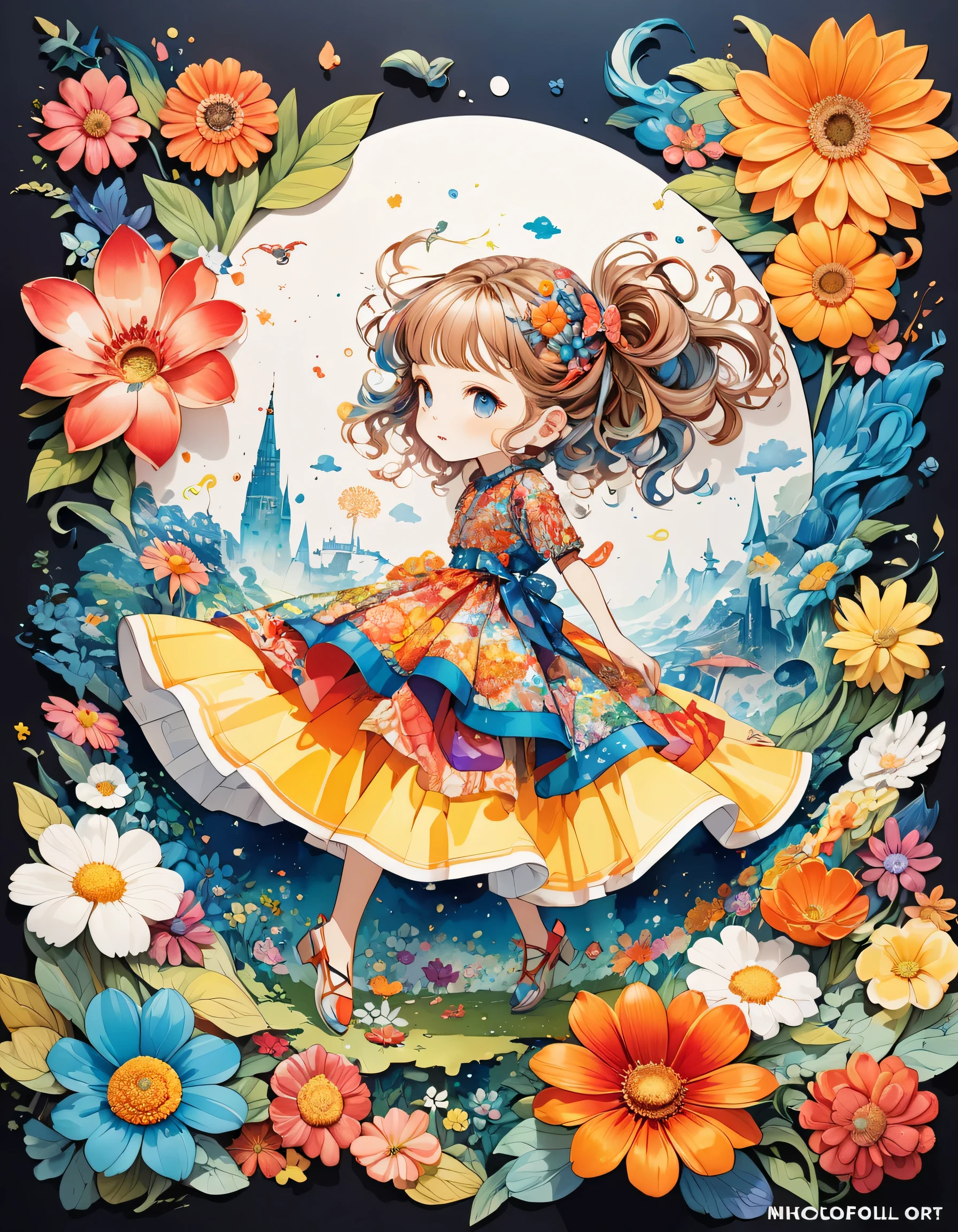 Micho Style、(((stylish fashion))), 8K Quality、Intense watercolor, Detailed watercolor art, Watercolor splash, Surreal, avant-garde pop art, Beautiful and expressive paintings, Beautiful artwork illustration, Very colorful tones, wonderful, Cool beauty, highest quality、Official Art, Vector art, Stylish design, (((The most beautiful girl))), (((highest quality))), HDR, ((detailed)), (((Doodle Art)), ((masterpiece)), ((Super detailed)), (((Colorful flowers))),(((Stylish))),