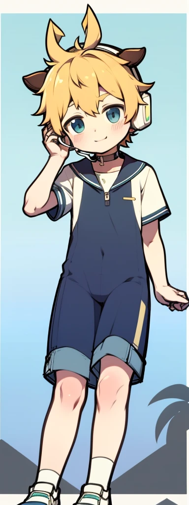 (androgynous), (boyish), beautiful, chubby, (very short hair), (pudgy face), (high school students), (thick), overweight, beefy, nipples, (へそ), ぽっちゃりした体, big belly, 汗ばんだ体, (臭そうな体), (front view)