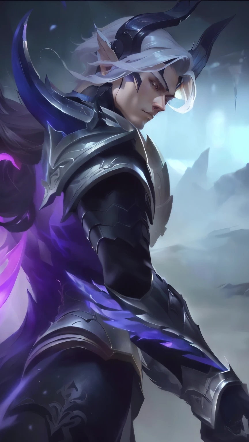 a close up of a man with a sword in a dark room, extremely detailed artgerm, heise jinyao, league of legends character, artgerm detailed, splash art, painted in the style arcane, official splash art, by Yang J, irelia from league of legends, phone background, league of legends character art, mobile wallpaper