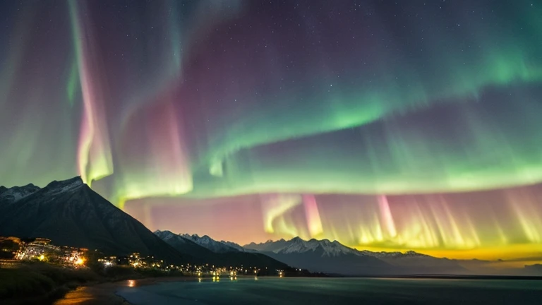 beautiful night aurora,high quality