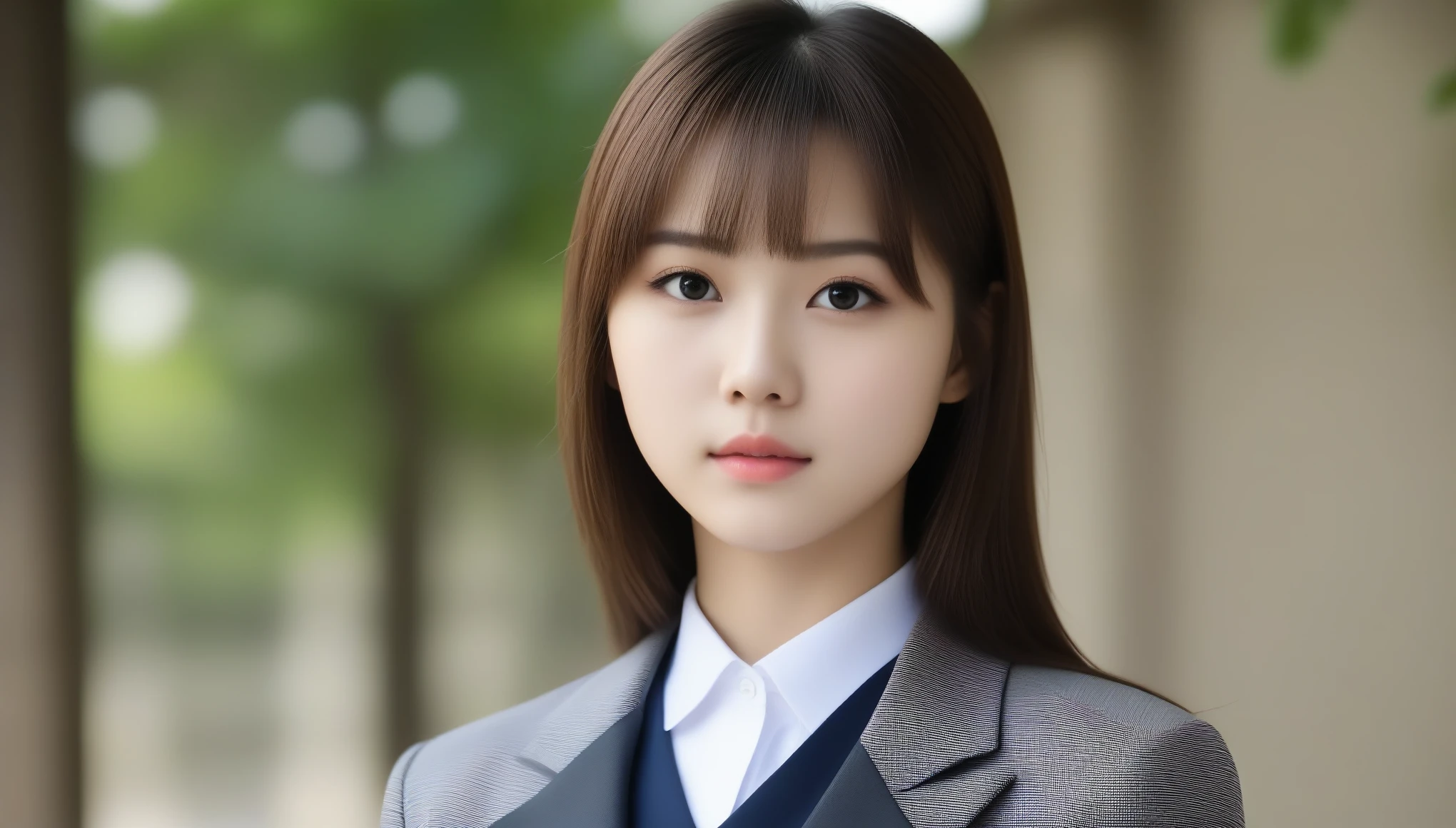 8k, Ultra-high resolution, highest quality, masterpiece, Surreal, photograph, 1 girl, (:1.3), pretty girl, Cute Face, Beautiful eyes in every detail, 細かくdetailedに,masterpiece,Japan Female Announcer,(((Japan High School Girl Uniform)))、フィルムポートレートphotograph、One Girl、16 years old,Exposs、Straight long hair、Calm、Upper Body 、(Realistic detailedd eyes、Natural skin texture、Realistic facial details)、Soft and dramatic lighting、Depth of written boundary、Vivid details、detailed、Surreal、Light and shadow,Pop Art,Bob Cut Hair, Dynamic pose、 Sexy pose、See through 、Looking at the audience、beauty,Long neck、Laugh a little、Please close your mouth and laugh、(((Ideal body type))),A-cup small breasts :2,、Portraiture:2、Perfect Anatomy、鮮明なdetailed、detailed、Surreal、Light and shadow,Strong light,Fashion magazine cover,Thin lips