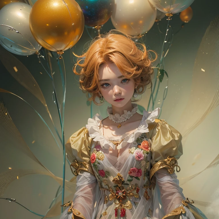 (masterpiece:1.3), (8k, Realistic, RAW Photos, Best image quality: 1.4), Fair-skinned fairy woman、short hair、Cleavage:2.0、Highly detailed face、Attention to detail、double eyelid、Sharp focus:1.2、Beautiful woman:1.4、highest quality、masterpiece、Ultra-high resolution、(Realistic:1.4)、Highly detailed and professionally lit smiles、カーネ・グリフィスを彷彿andさせる非常に詳細な線画, (Donald Trump&#39;clown:1.7), (balloon:1.4), With the power of Vadim Kassim&#39;大胆な色彩and質感, Light and airy, Like the works of Carl Larsson, dark background, dark, evil, fire, パスカル・ブランシュ風の超Realisticなキャラクター, pastel, Grace, Draandic lighting, Expressive camera angles, and, Concept Art, amusement park, masterpiece
