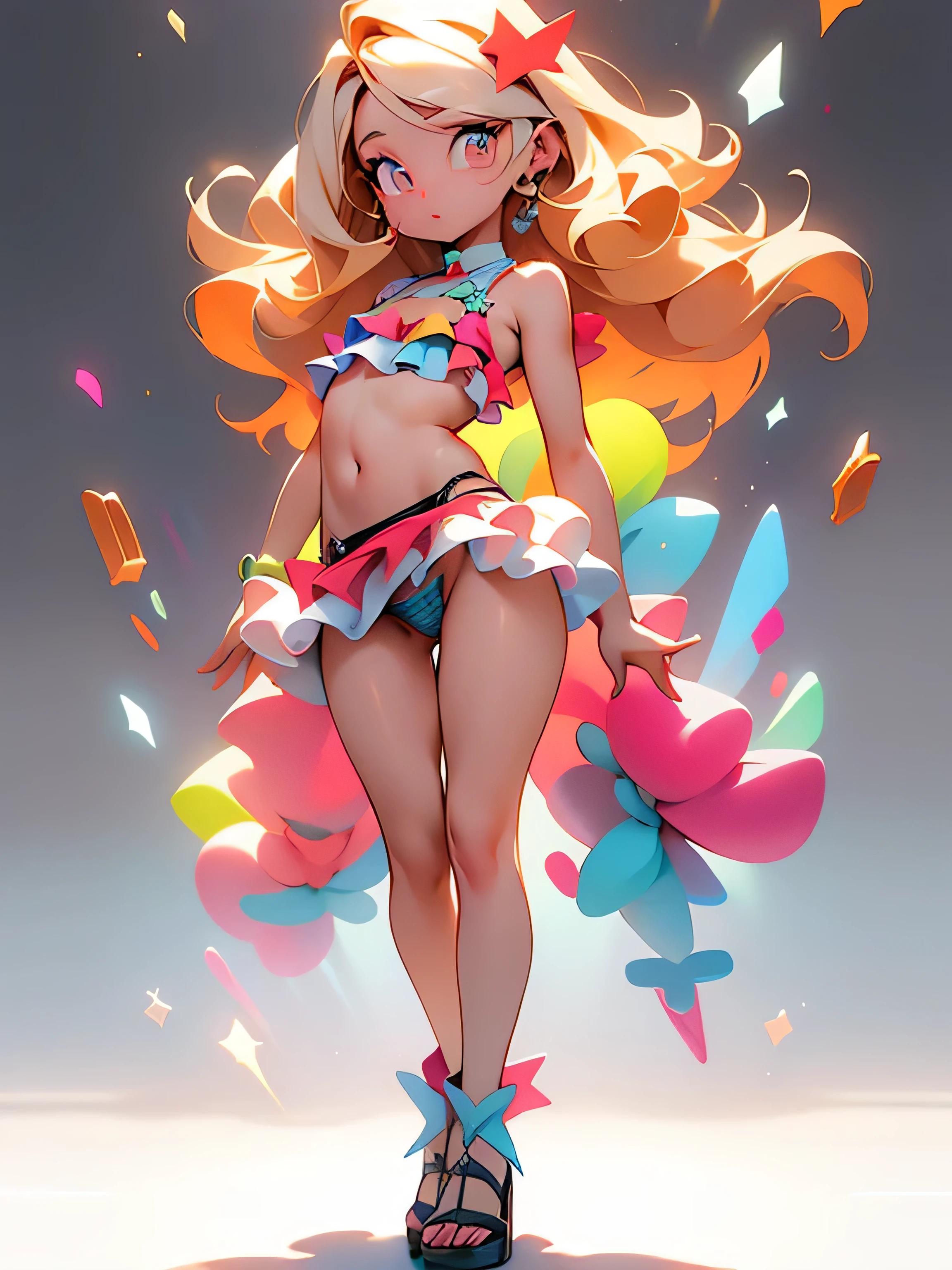 ((mejor calidad)), ((obra maestra)), ((retrato de cuerpo entero)), (((full body))) (detallado: 1.4), (absurdo), (((ta de piel clara con micro bikini))), (((Ropa transparente, ropa de 2 piezas))), pelo de color, tatuaje en brazos, cyber hand, pastel, centrado, escala para ajustarse a las dimensiones, hdr (high dynamic range),trazado de rayos,NVIDIA RTX,super resolution,irreal 5,Subsoil Dispersion, textura PBR, Postprocesamiento, anisotropic filtering, profundidad de campo,  maximum clarity and sharpness, Texturas multicapa, Albedo and specular maps, Sombreado de superficie, Accurate simulation of the interaction between light and material., proporciones perfectas, renderizado de octanaje, two tone lighting, Amplia apertura, ISO bajo, balance de blancos, Regla de los tercios, 8K CRUDO, crisisnanotraje