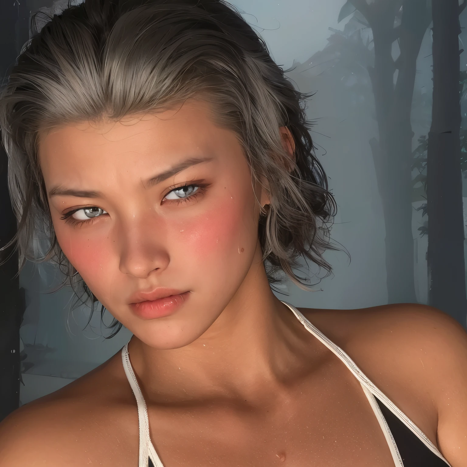 ((sad、Frightened expression))、((Sweaty、Blushing&#39;cheek、Sweaty skin))、(8k, highest quality, masterpiece:1.2), (Realistic, photo-Realistic:1.37), Very detailed,highest quality, Ultra-high resolution, Professional Lighting, Photon Mapping, Radio City, Physically Based Rendering, Cinema Lighting,  Midnight Road,Depth of the written border, Sharp focus,moonlight, Good composition,1 girl,alone,(whole body), (whole body),Beautiful and beautiful eyes,((Red eyes、I&#39;I&#39;m afraid of something))、 Pause, Tight waist,Japanese , Black Hair,Messy Hair,Long hair blowing in the wind,((Navy blue socks))、(Ulzzang-6500:1.2)、 Mix 4, 