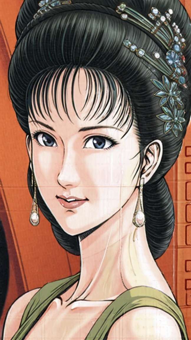 (best quality), (very aesthetic), (ultra-detailed), (best illustration),a mature female,NSFW,Perfect Face,Suikoden,Mrs. Lin,(full_body),(full_nude),red cheek,Large drops of sweat are pouring from the whole body,skinny,chinese traditional bath room,Get up from the bathtub,Drops of water dripping from the skin of the entire body,Looking down,