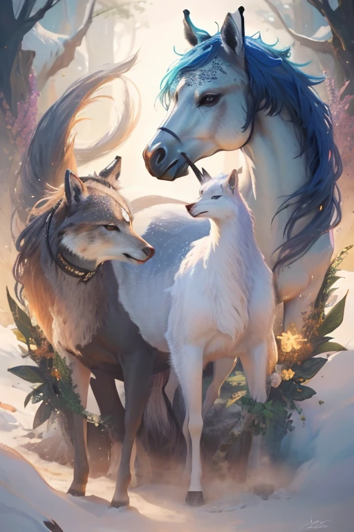 animal illustrations,mixed species,different kinds of animals,various species,diverse animals,animal world,animal kingdom,animal art,combination of animals,harmonious animals,animal kingdom插圖,species diversity,mix of animals,Wild animals illustration，digimon evolution，Ultimate Evolution，perfect body，ultimate body，horse，There is personification