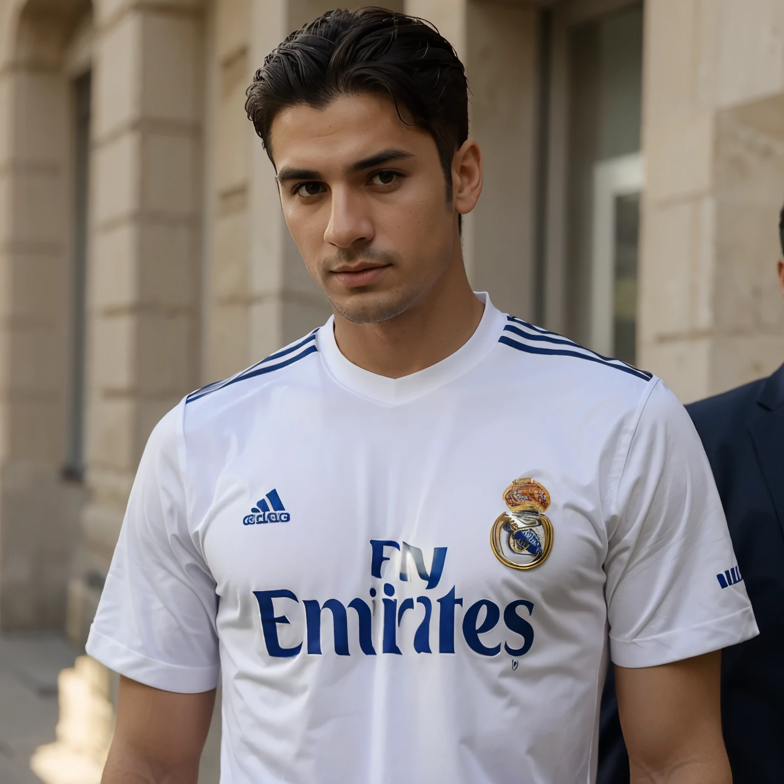 Hombre con camisa del real Madrid que diga angel