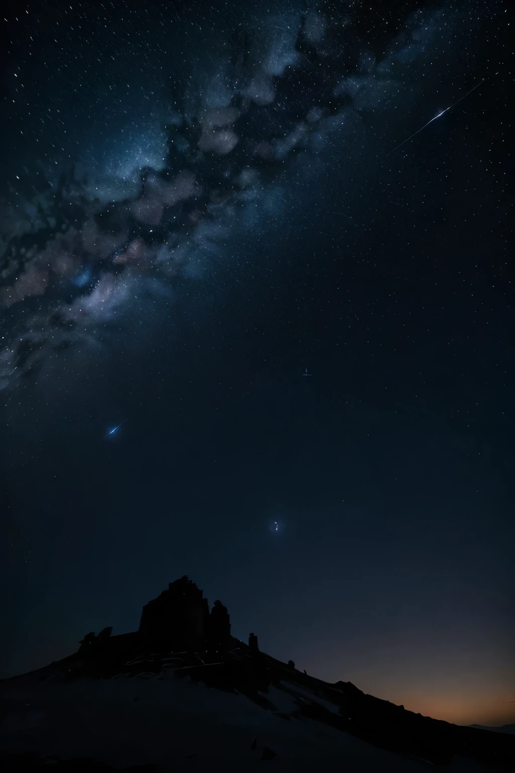 Fundo: A stunning night sky with twinkling stars, destacando uma estrela particularmente brilhante no centro superior da capa. O fundo deve ter nuances de azul profundo e roxo, with touches of light that create an ethereal effect