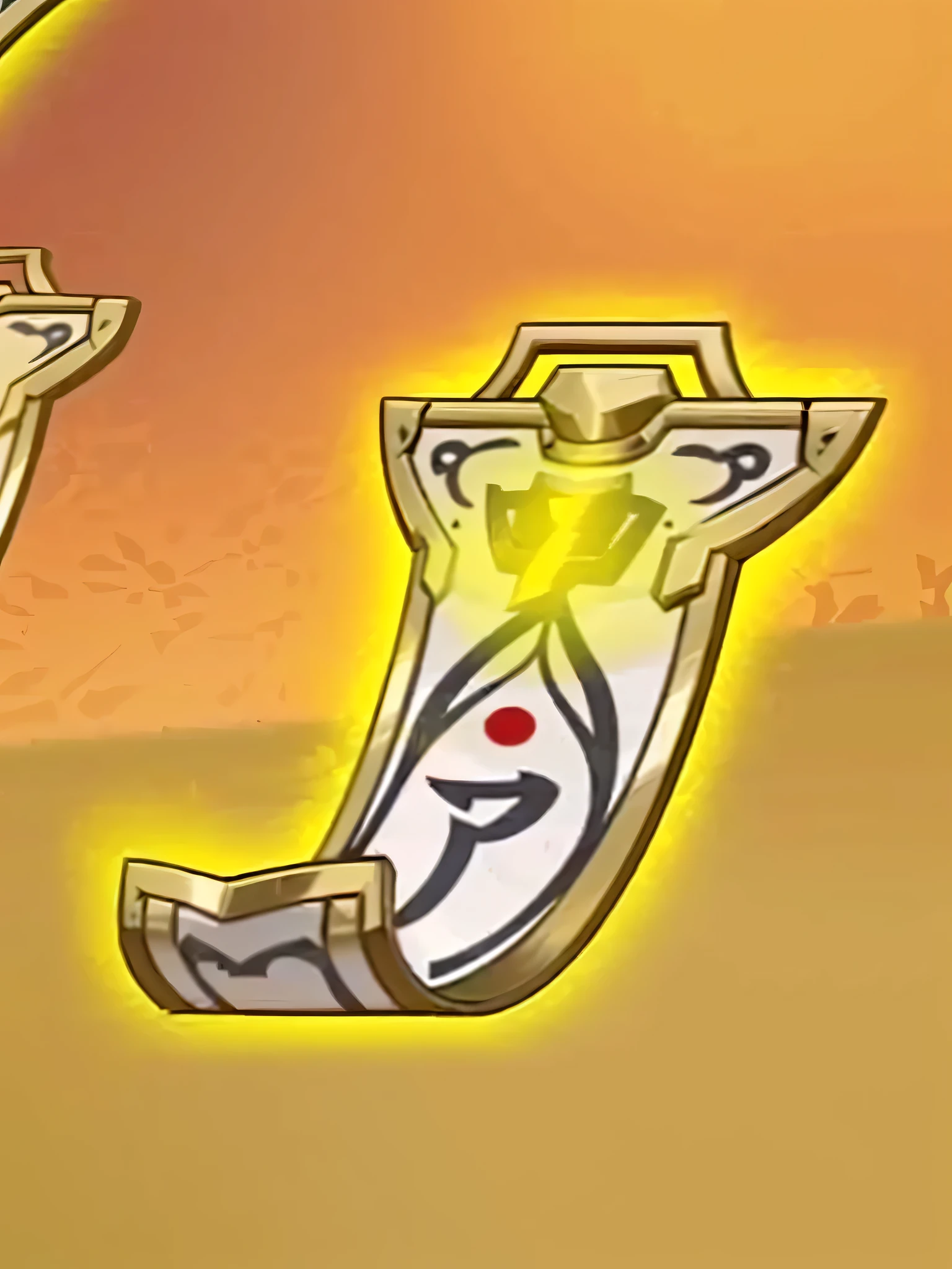 Cartoon close-up of a man on a skateboard, ancient symbols behind, Huge stylized shoulder armor, riot shield, Genshin Impact Characters, Zhongli in Genshin, Genshin Impact Style, Keqing from genshin impact, Golden shoulder blade, Glaive Weapons, Hearthstone Weapon Art, Huge Shoulder Arm, Onmyoji Detailed Art