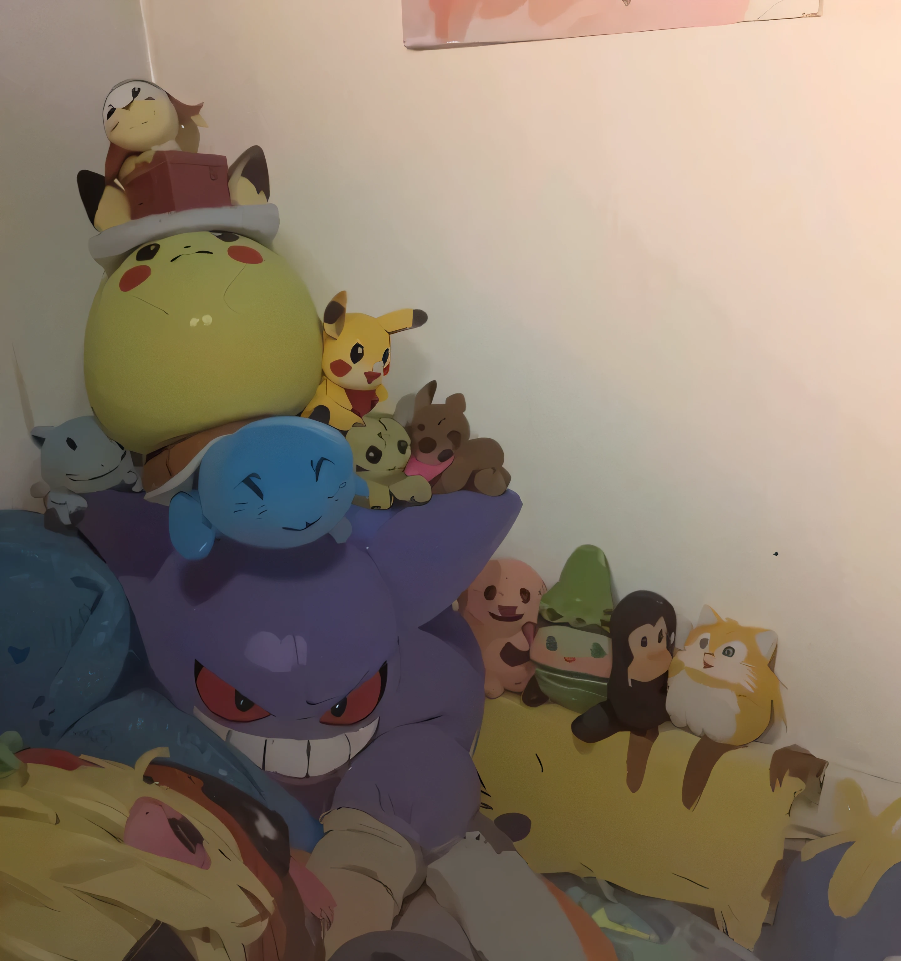(((Raegan Revord ???))) .ultra realistic character, chibi, full-body, war bodypaint. Pikachu being rape by Bulbasaur tentacles. Tentacle in ass hole. Hardcore fantasy.