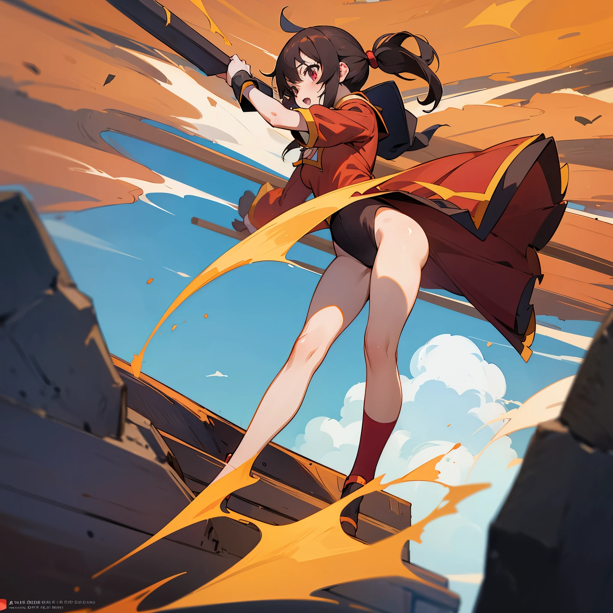 Megumin del anime konosuba desnuda