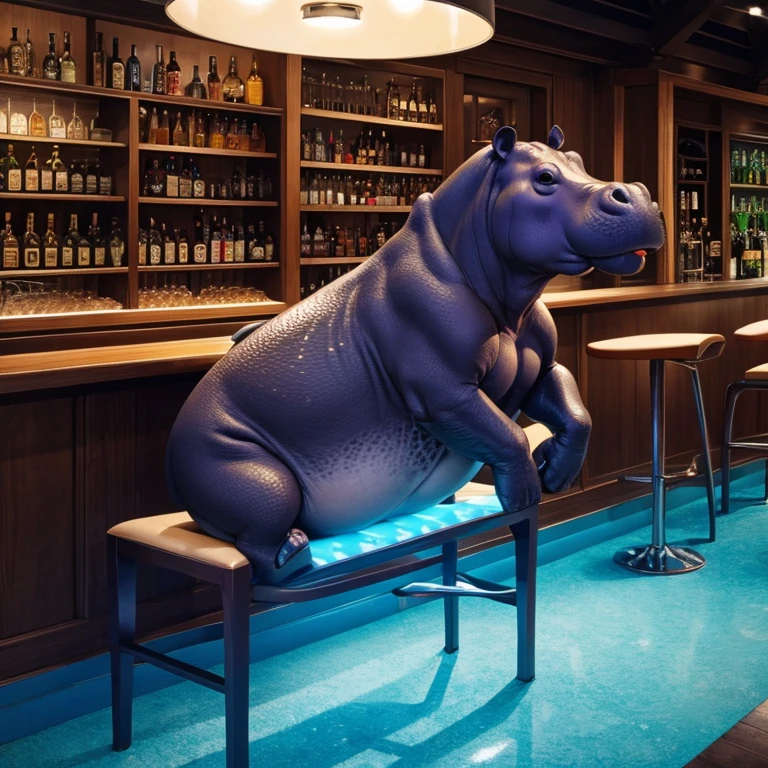 A hippopotamus-shaped bar 