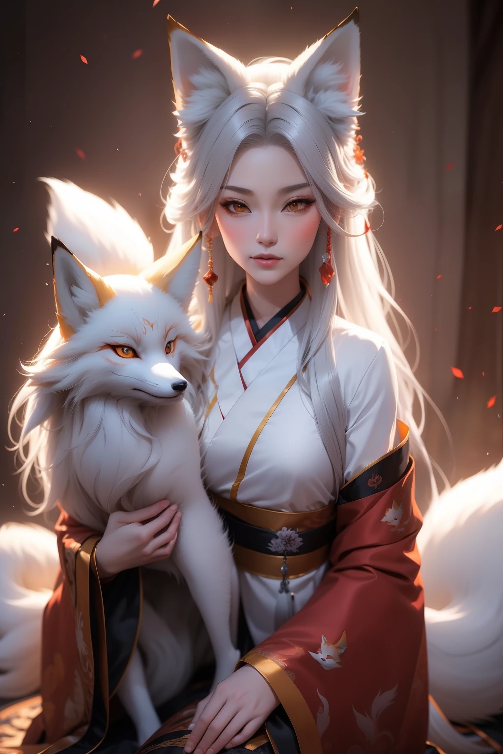 Enchanting Kitsune: A Mythical Fox Spirit
The Kitsune, a mystical creature of Japanese folklore, is a fox spirit boasting a captivating aura. With its agile and slender form accentuated by a vivid, glossy fur that ranges from crimson to silver, it radiates an aura of both serenity and an otherworldly allure. Its body is adorned with the concentration of mystical energy, represented by the number of tails it possesses, with some legends describing the wiser, older Kitsunes having as many as nine tails.
As a magical being, the Kitsune has an inherent