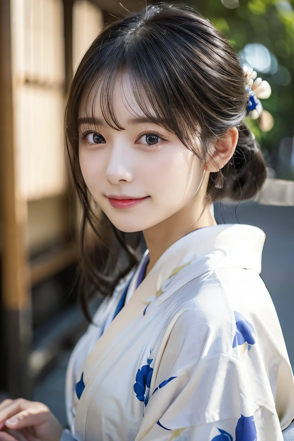 ((Kimono))、(child)、Random Pause、(8K、Live Shooting、highest quality、masterpiece:1.2)、(Real、Photorealistic:1.37)、Super detailed、Ultra-high resolution、、、 Use natural light and colour,1 girl,Japanese,cute,Black Hair,Mid-length hair,,,(Depth of written boundary、chromatic aberration、、Wide range of lighting、Natural Shading、)、、、、、Beautiful detailed face、smile、Beautiful detailed skin、Skin Texture、