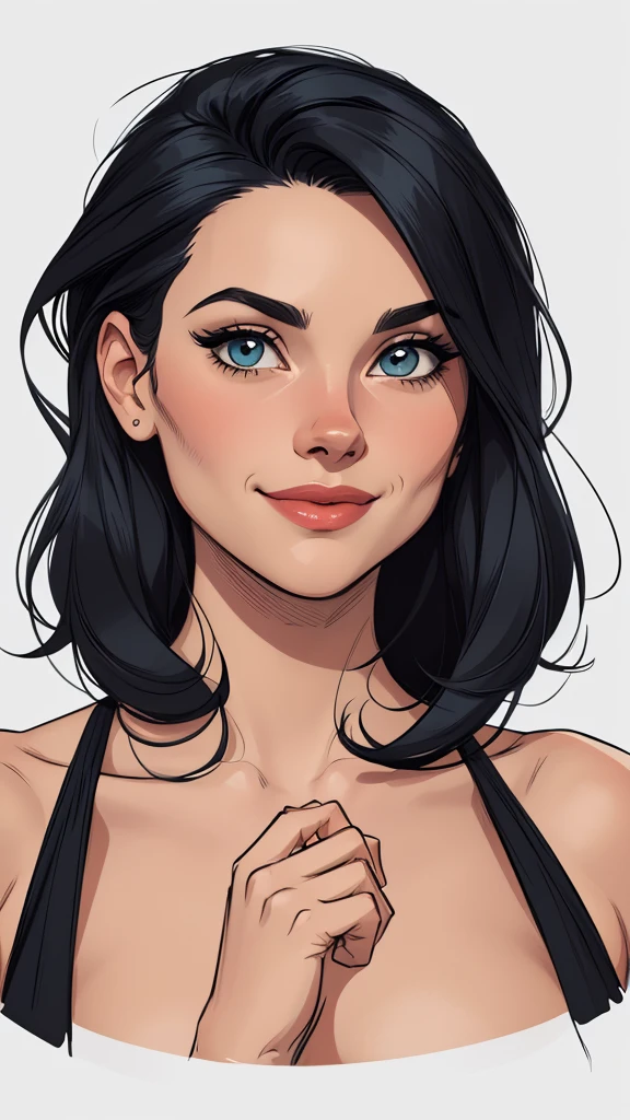 estilo de desenho animado:1.2), draw ART Artline fundo branco mulher Imagem de desenho animado de uma mulher , roupas sensuais , garota super valente destemida , cartoon style illustration, estilo de arte dos desenhos animados, estilo de arte dos desenhos animados, digital illustration style, design de personagens altamente detalhado, arte digital detalhada fofa, City fan art, design de personagem retrato, beautiful digital illustration, retrato de alta qualidade, arte em quadrinhos, retrato do design do personagem, white background Busty without clothes and medium breasts cartoon style female character dressed in Fallout 4 uniformCharacter Christina Ricci black hair style Morticia AddamsCartoon image of a woman .cartoon style illustration, estilo de arte dos desenhos animados, estilo de arte dos desenhos animados, digital illustration style, design de personagens altamente detalhado, arte digital detalhada fofa, City fan art, Design de personagens de retrato, beautiful digital illustration, retrato de alta qualidade, Arte em quadrinhos, jovem expressando desejo sexual. Seios lindos e redondos sorriso de felicidade