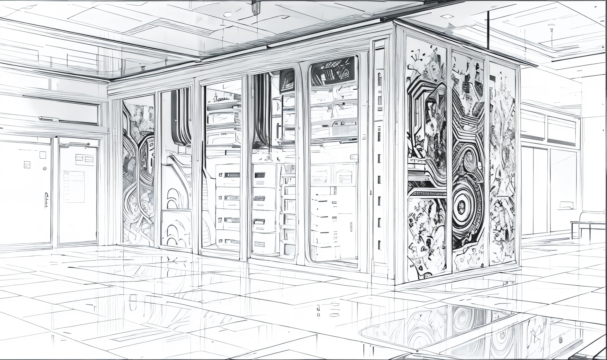 （sketch画：1.3），（Black and White），Line drawing，sketch，line，Minimalism，Thick Ink，