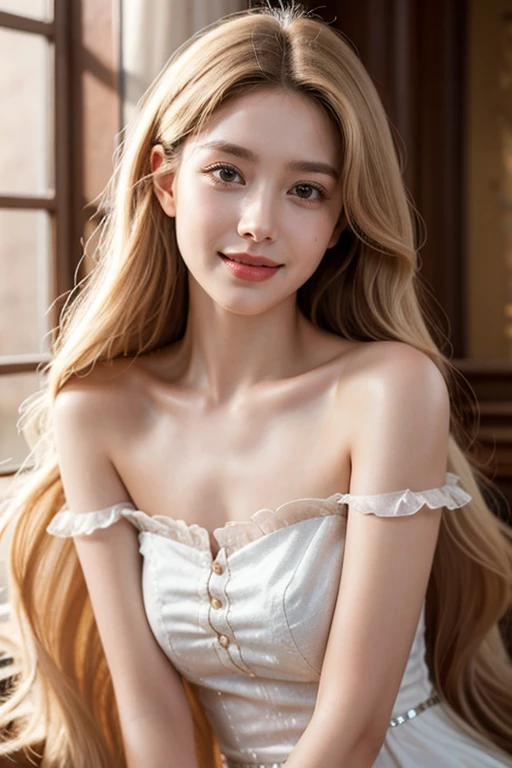 Superb Quality, Masterpiece, High Resolution, 1Girl, Blush, (Seductive Smile: 0.8), , (High Detail Skin: 1.2), 8K UHD, SLR, Soft Light, High Quality, Volume Lighting, C High Resolution, 4K, 8K, Real Person, princess Rapunzel,