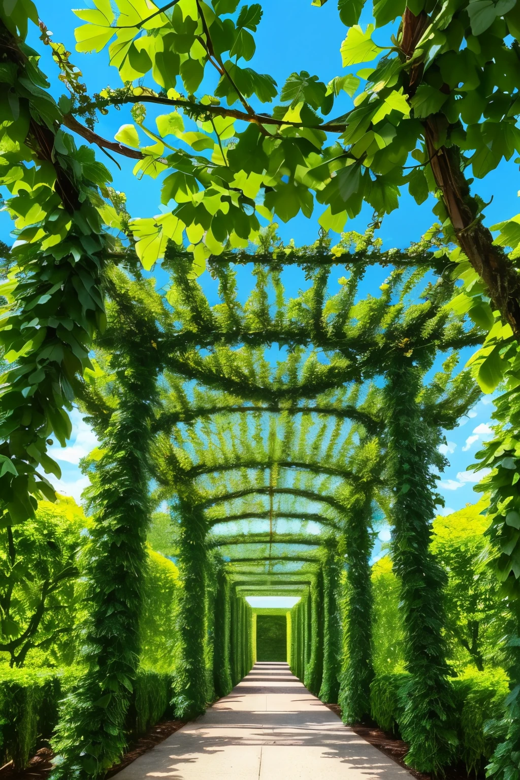 there are many blue flowers hanging from the ceiling of a house, a digital rendering by Bernat Sanjuan, tumblr, land art, vines. tiffany blue, vines and blue foliage, hanging vines, covered in flame porcelain vine, vines hanging down, flowering vines, lush gardens hanging, connected to nature via vines, vines hanging from trees, teal ethereal tendril wings