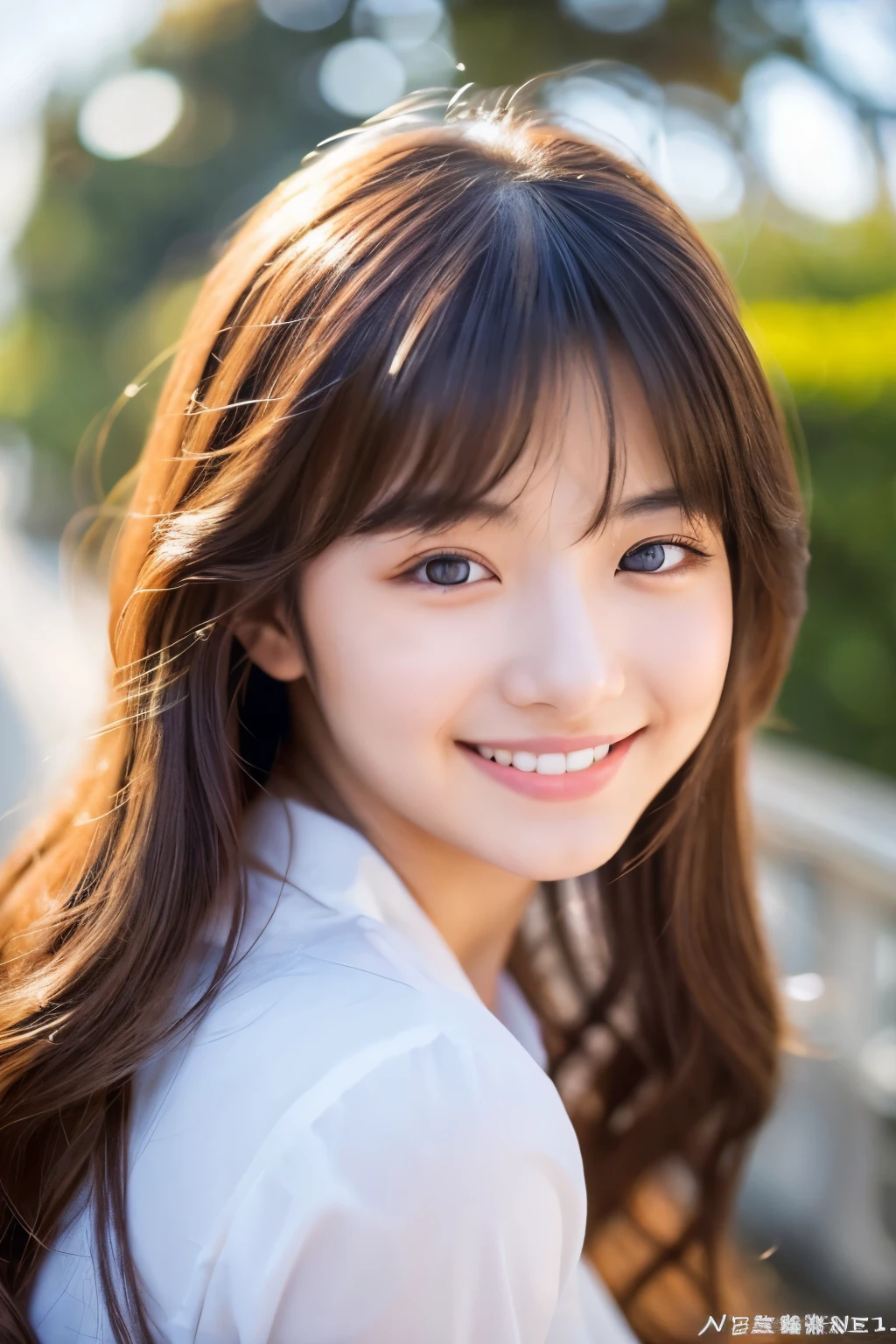 21 years old、smile、Beautiful eyes、shine、
