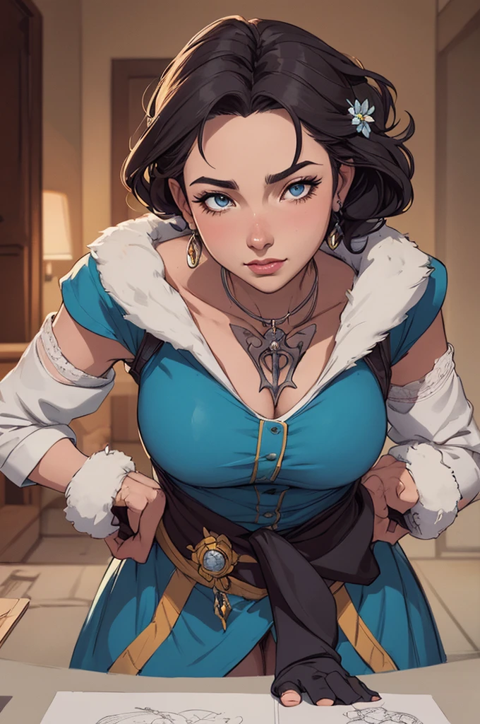 Personagem mulher estilo atompunk Fiona rainha Anna de Arendelle com marcas de guerras Imagem de desenho animado de uma mulher .Ilustra??o estilo desenho animado, estilo de arte dos desenhos animados, estilo de arte dos desenhos animados, digital illustration style, estilo atompunk design de personagens altamente detalhado, arte digital detalhada coragem, Forest fan art, Design de personagens de retrato, beautiful digital illustration, retrato de alta qualidade, Arte em quadrinhos, mulher jovem cabelo com transas lindas . Queen Anna of ArendelleBeautiful lined eyes Medium large bust and wonderful sexy clothes. image expression of sexual desire from waist to head illustration Queen Anne of Arendelle atompunk style Fallout 4 style pose a close-up of a woman with a flower in her hair, obras de arte no estilo de guweiz, extremely detailed digite germe, digite germe. alto detalhe, style digite germe, digite germe. anime illustration, digite germe portrait, even model | digite germe, digite germe and rossdraws playboy 