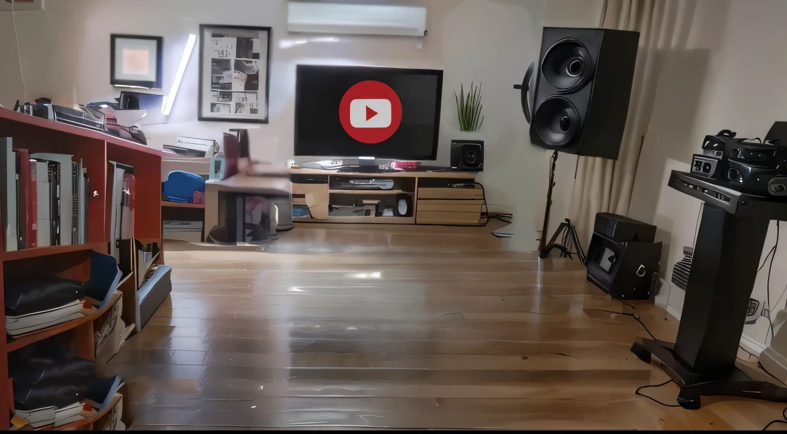 Add a black coloured wooden shelf