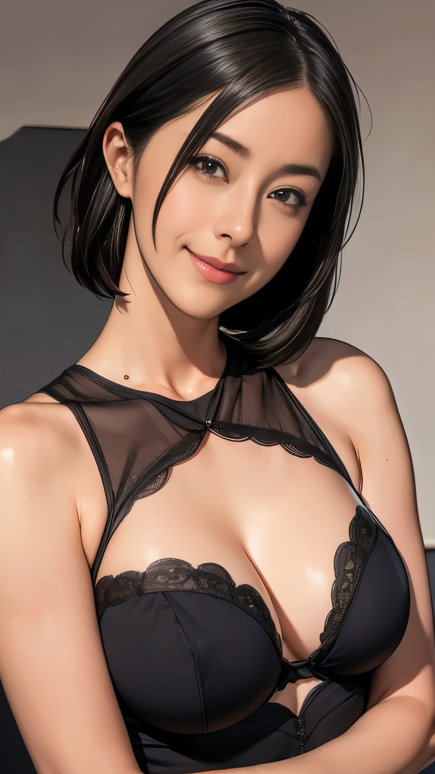 1 Female,nervous smile,from above,upper body,breast hold,face and body straight at the camera,Ultra-realistic as a photo,highest quality,8k, Ultra-high resolution,RAW Photos,well-proportioned body,Beauty,Small and beautiful breasts,POV,Sexy silk underwear,Sharpness,to close range,wakana matsumoto,